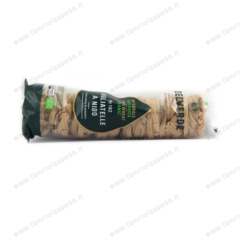 Pasta di semola integrale Delverde BIO tagliatelle n.182 gr.250 - immagine 3