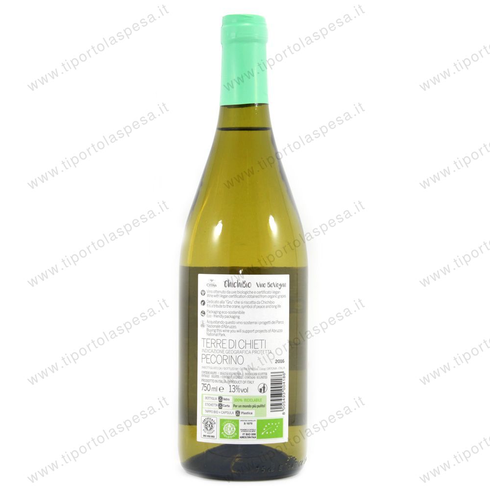 Vino bianco IGP Pecorino Terre di Chieti BIO Vegan cl.75 - immagine 2
