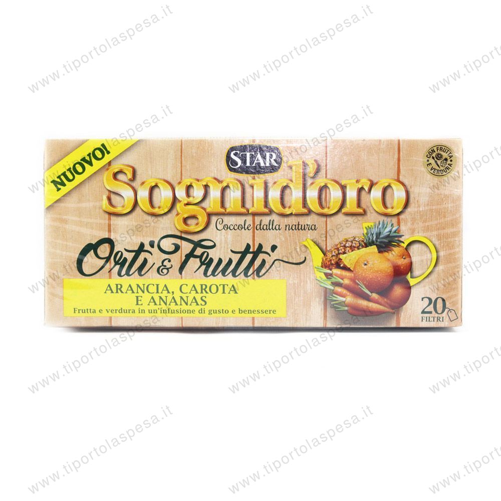 Tisana Sogni d'Oro Star Orti e Frutti con arancia,carota e ananas x 20
