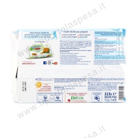 Biscotti Balocco Vita Mia con malto d'orzo senza zuccheri aggiunti gr.325 - immagine 2