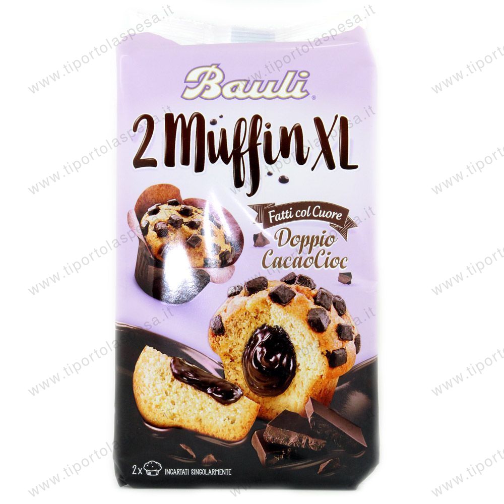 Merendine Muffin XL doppio cacaocioc Bauli x 2 