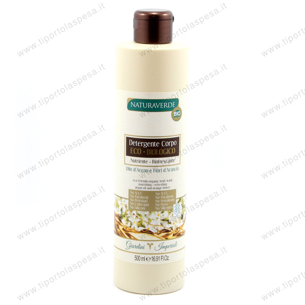 Detergente corpo Naturaverde Bio olio Argan e fiori d'arancio ml.500
