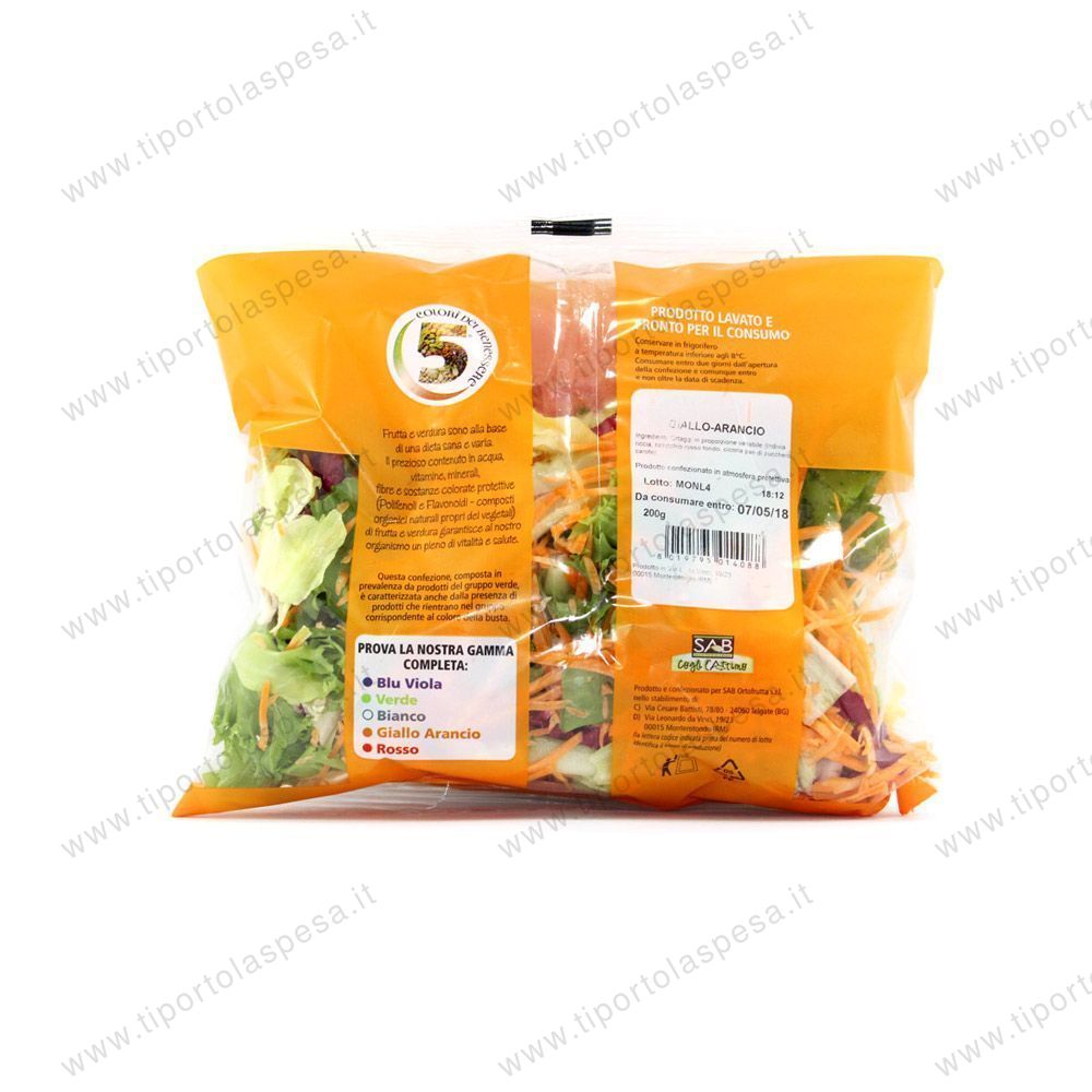 Insalata giallo-arancio Invidia,radicchio,cicoria e carote gr.200 - immagine 2