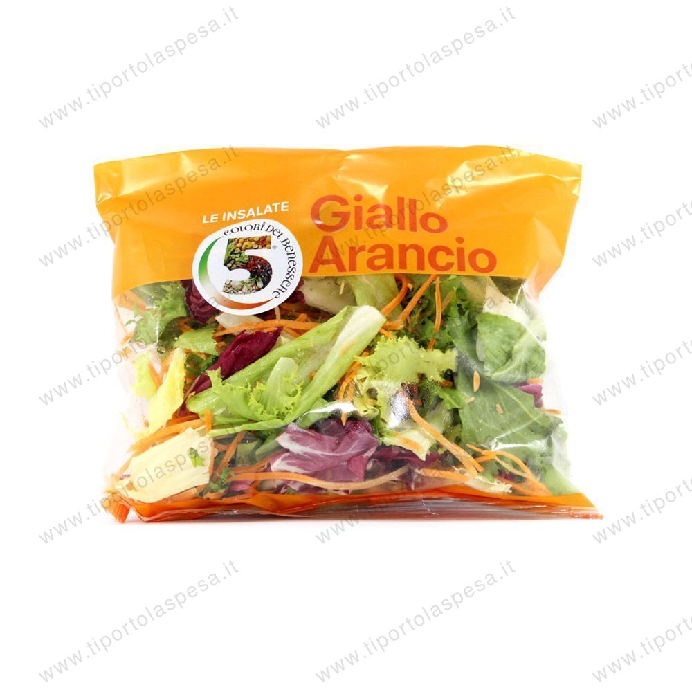 Insalata giallo-arancio Invidia,radicchio,cicoria e carote gr.200