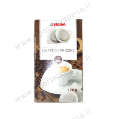 Caffè espresso in cialde monodose linea Sigma x 18