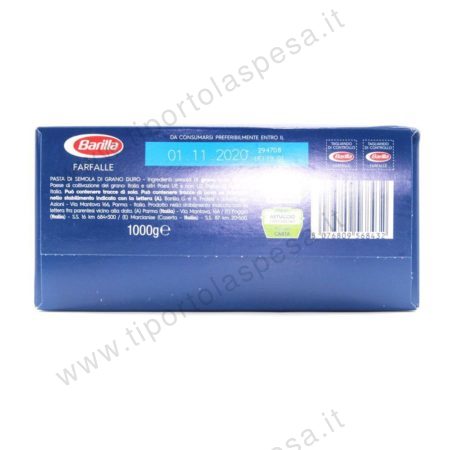 Pasta semola Barilla farfalle nr.265 kg.1 - immagine 2