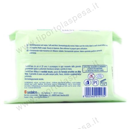 Salviettine milleusi Fresh & Clean white musk x 20 - immagine 2