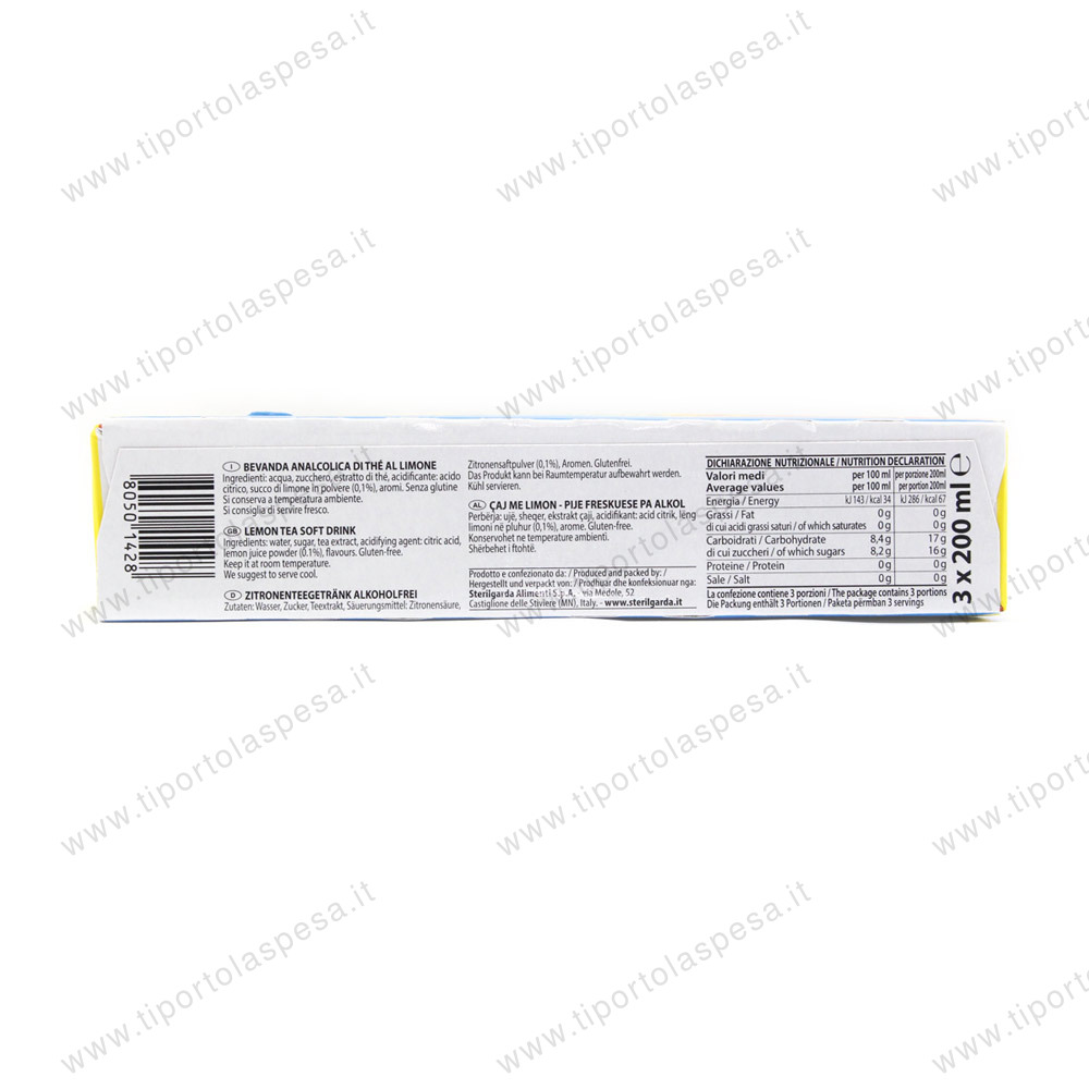 Bevanda analcolica thè limone Sterilgarda ml.200 x 3 - immagine 2