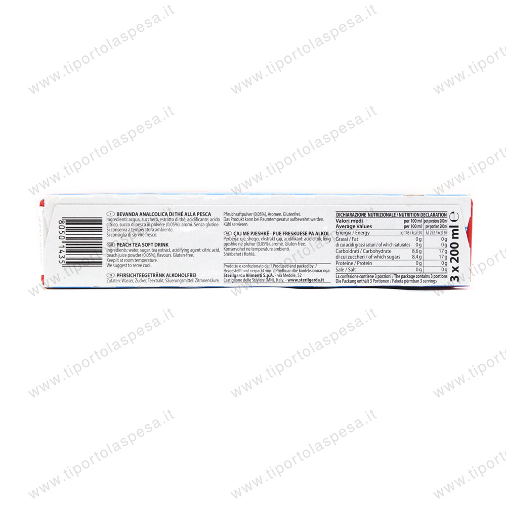 Bevanda analcolica thè pesca Sterilgarda ml.200 x 3 - immagine 2