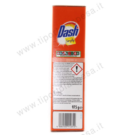 Detersivo bucato mano lavatrice Dash simply 15 misurini gr.975 - immagine 2