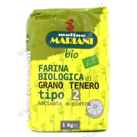 Farina grano tenero Bio tipo 2 Molino Mariani macinata a pietra kg.1