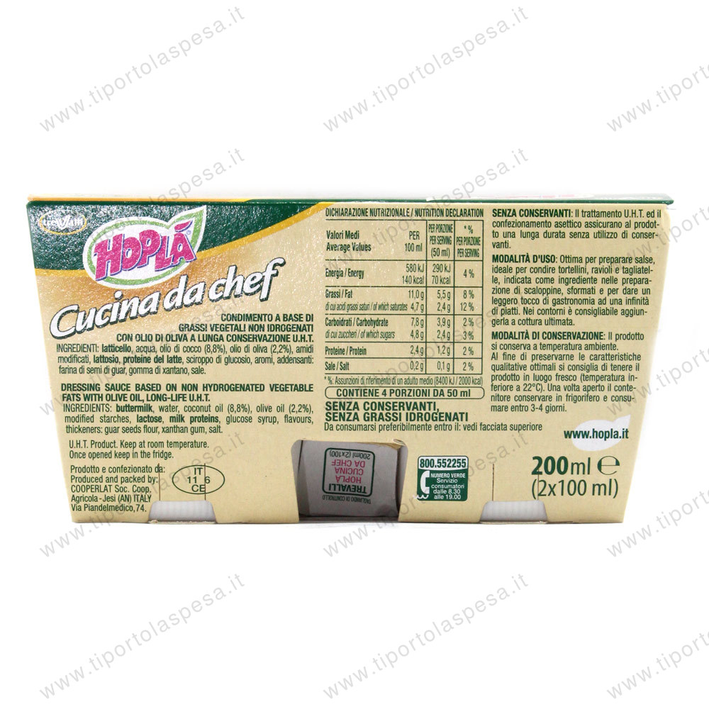 Condimento vegetale uht hoplà Tre Valli gr.100 x 2 - immagine 2