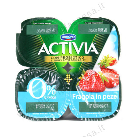 Yogurt fragola Activia Danone zero x 4