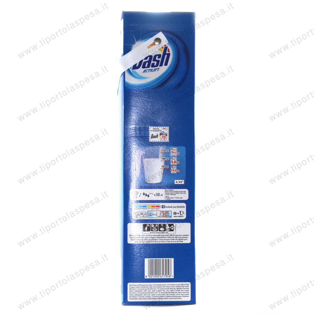 Detersivo polvere Dash lavatrice 70 lavaggi kg. 4,55 - www