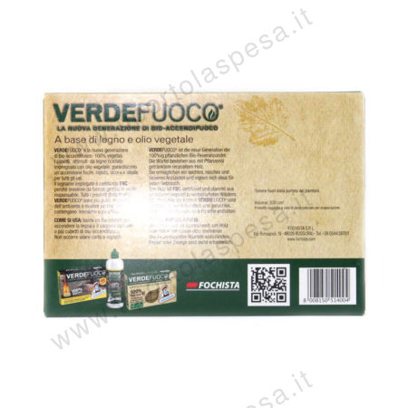 Accendifuoco verde Bio Fochista 100% vegetale 40 cubetti - immagine 2