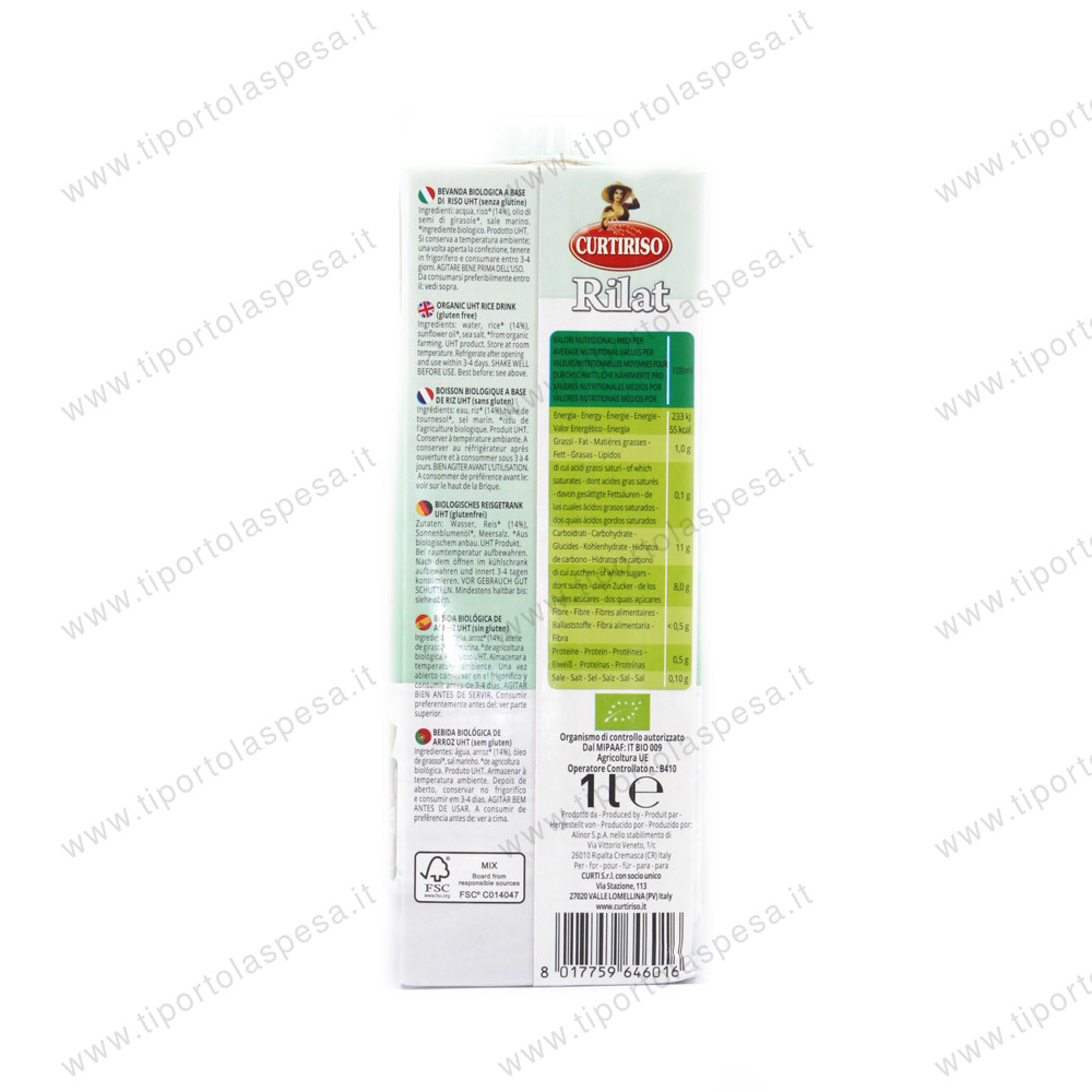 Bevanda BIO a base di riso Rilat Curtiriso lt.1 - immagine 2