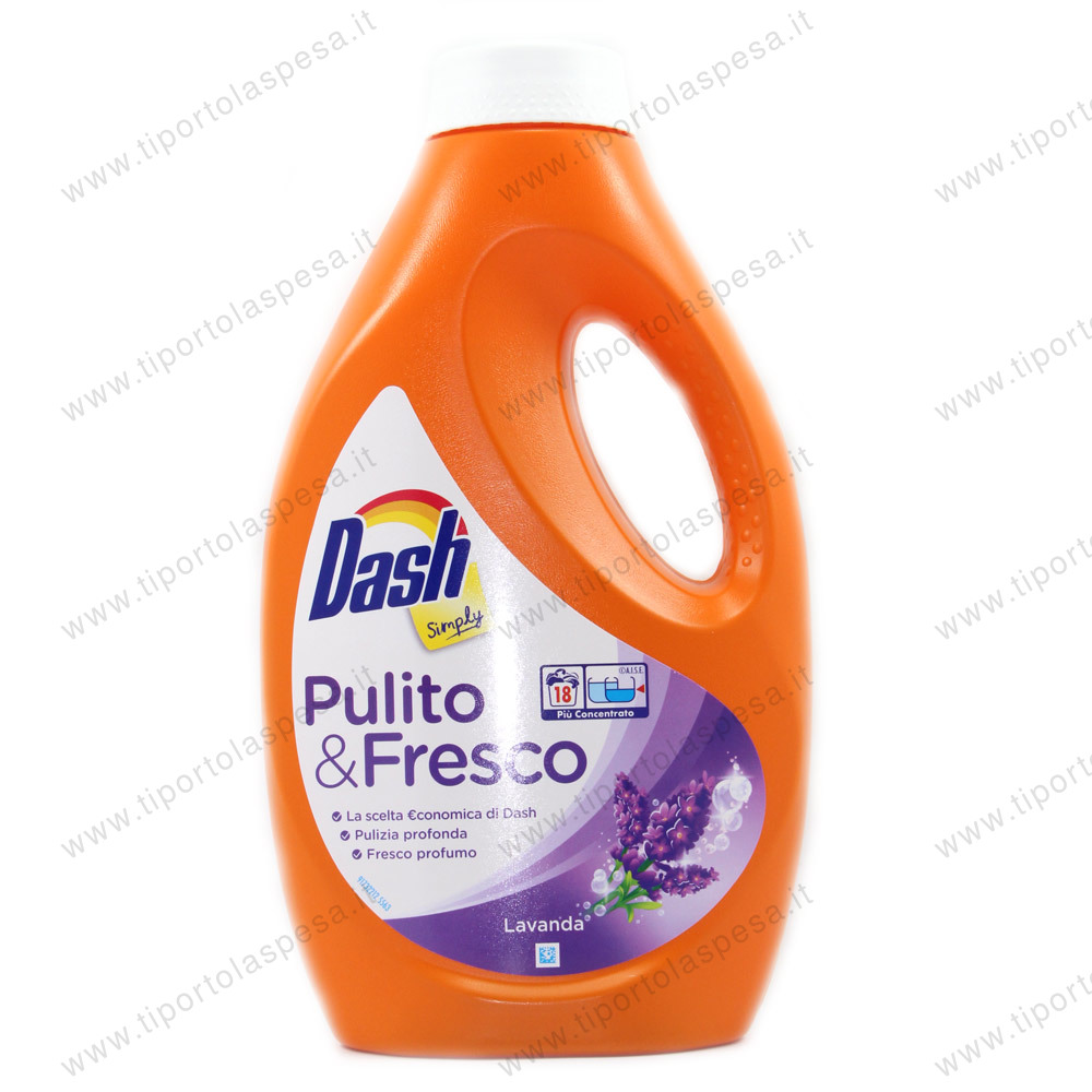 Detersivo liquido bucato a mano Dash simply lavanda 18 lavaggi