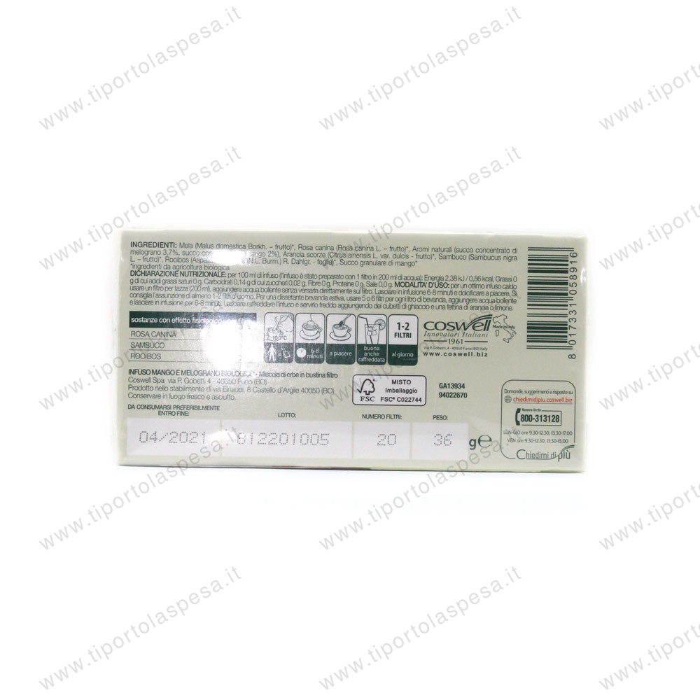 Infuso mango e melograno L'Angelica BIO x 20 - immagine 2