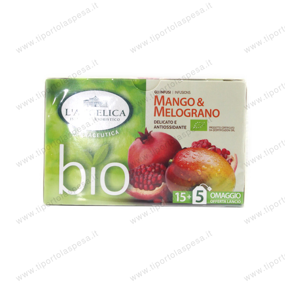 Infuso mango e melograno L'Angelica BIO x 20