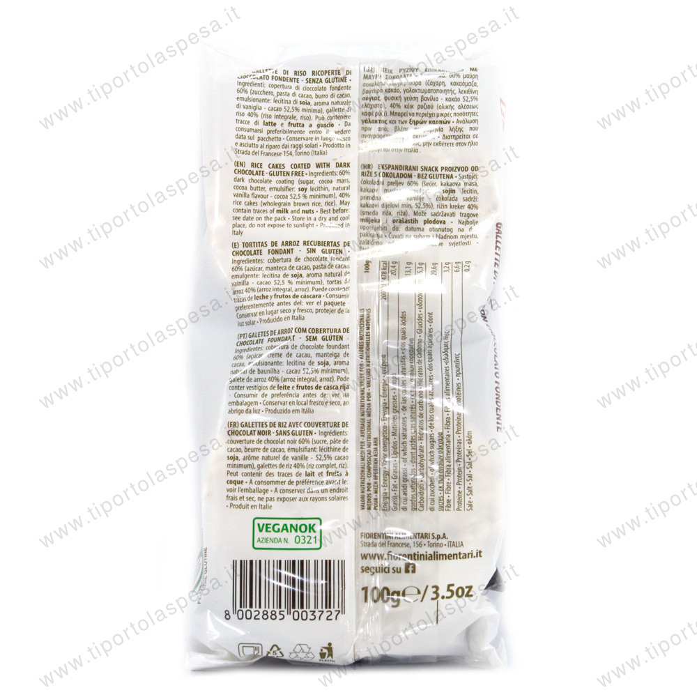 Gallette riso al cioccolato choco rice Fiorentini gr.100 - immagine 2