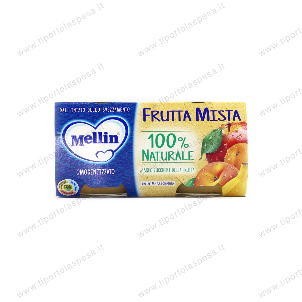 Omogeneizzati Mellin frutta mista gr.100 x 2 