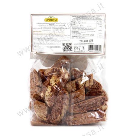 Biscotti Spiritosini con nocciole e cacao Spinosi gr.250 - immagine 2