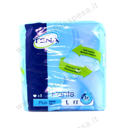 Mutandine assorbenti Tena Pants plus large x 8