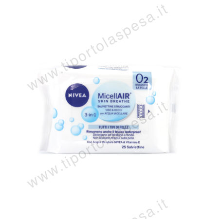 Salviettine struccanti con acqua micellare Nivea x 25