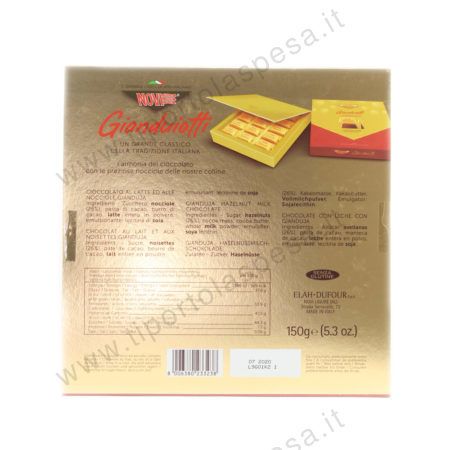 Confezione cioccolatini gianduiotti e nocciole Novi gr.150 - immagine 2