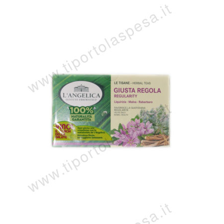 Tisana giusta regola liquirizia, malva e rabarbaro L'Angelica 20 filtri