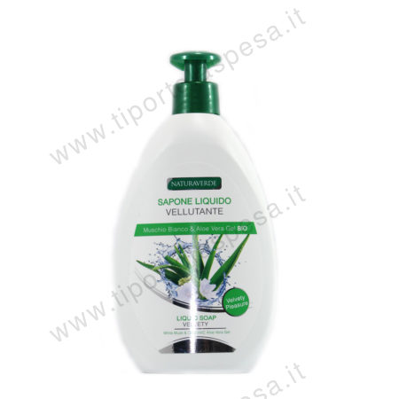 Sapone liquido BIO muschio bianco e aloe vera Naturaverde ml.500