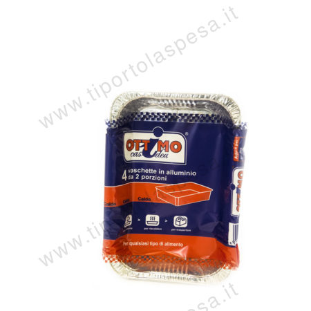 Vaschette alluminio Ottimo 2 porzioni x 4
