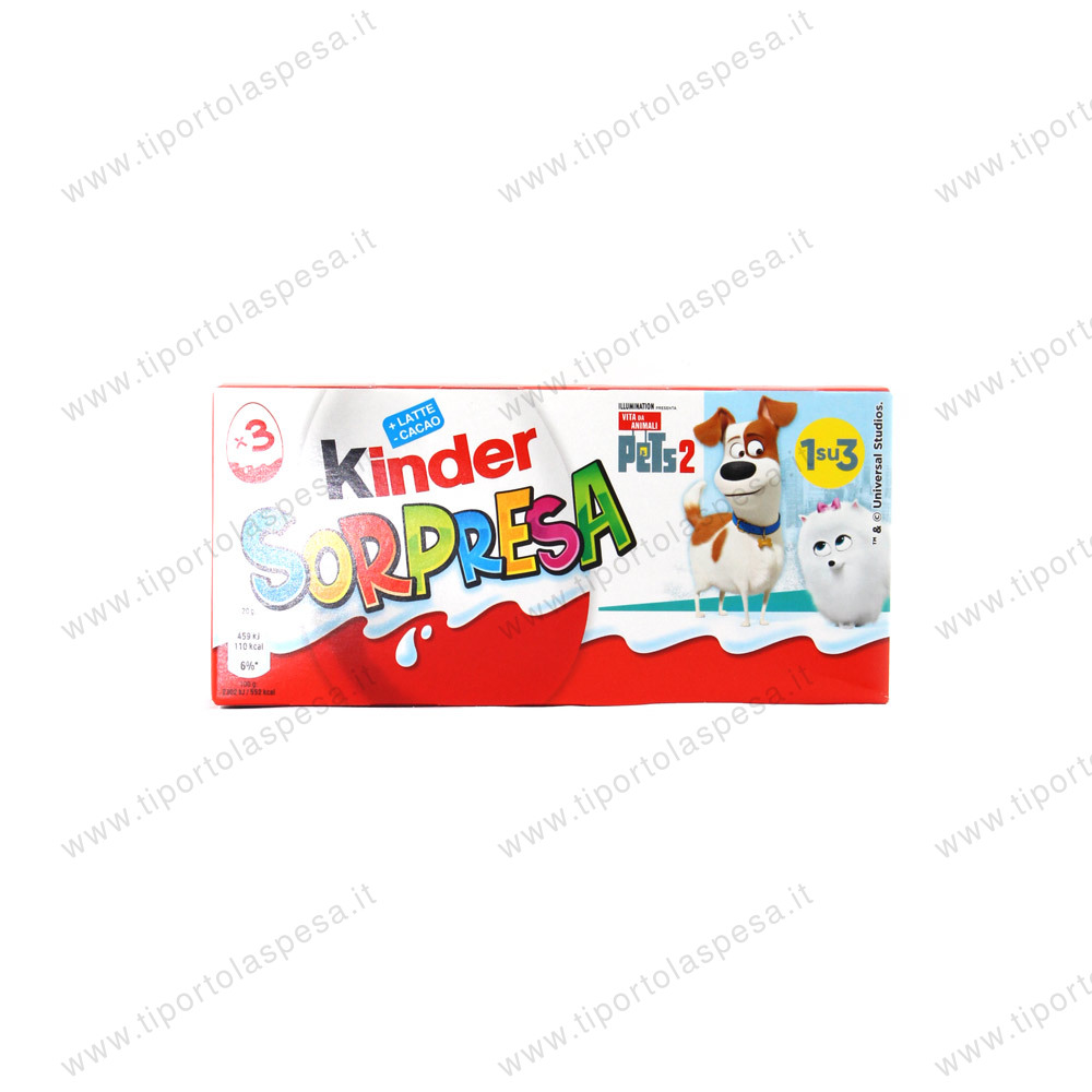 Cioccolato ovetti Kinder sorpresa x 3 