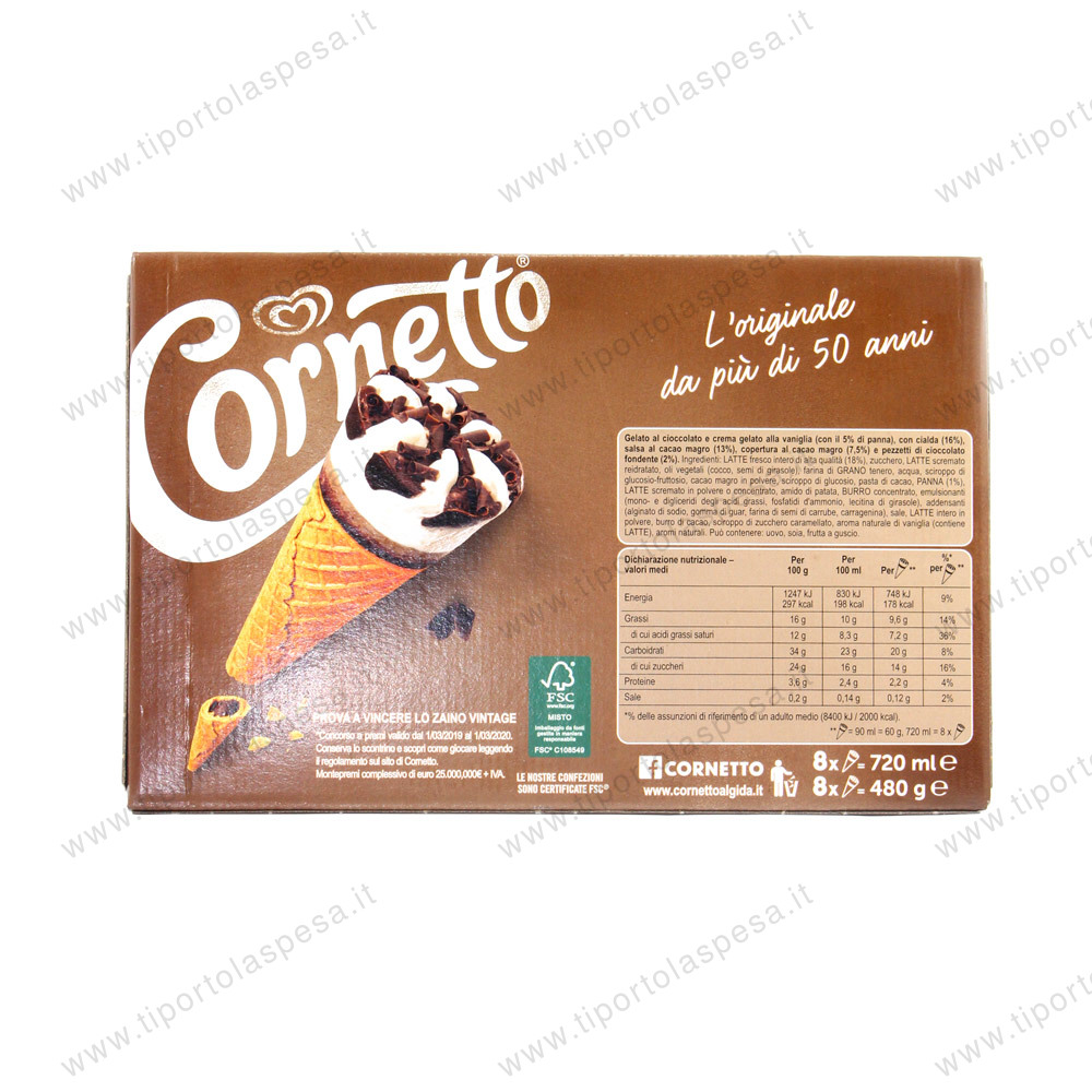 Cornetto gelato panna e cioccolato Algida e 8 gr.480 - immagine 3