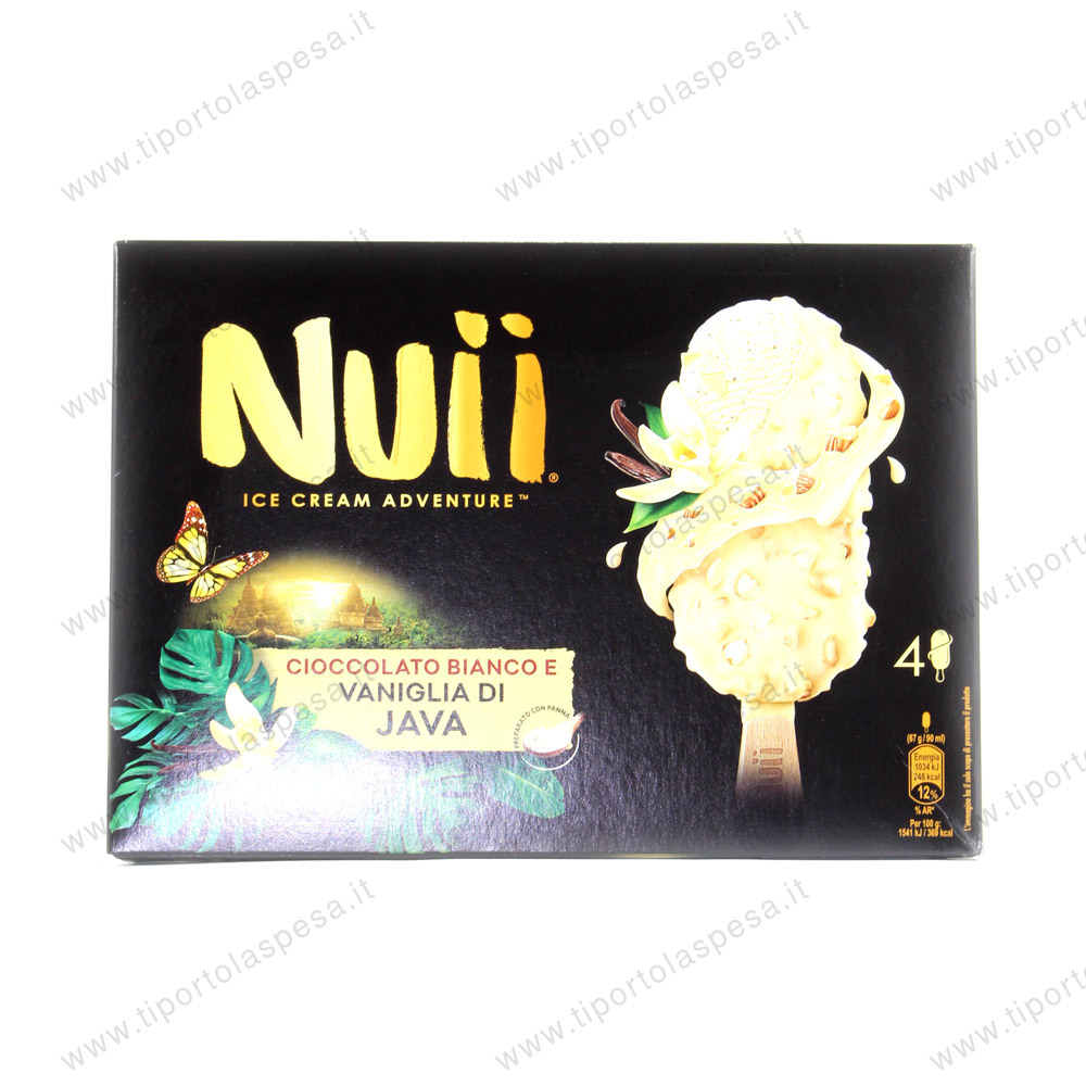 Gelato Nuii con cioccolato bianco e vaniglia di java x 4 gr.268