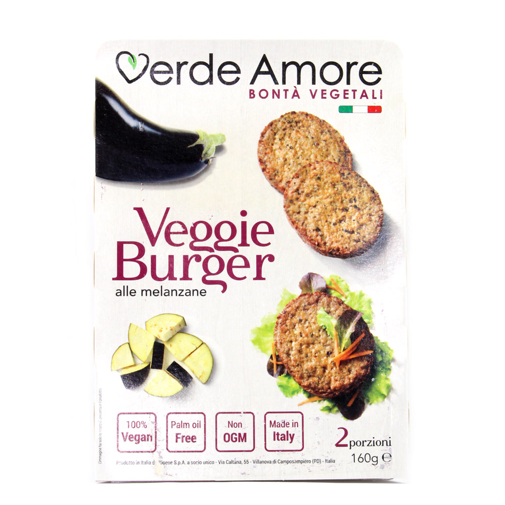 Veggie burger alle melanzane Verde Amore Vegan gr.160