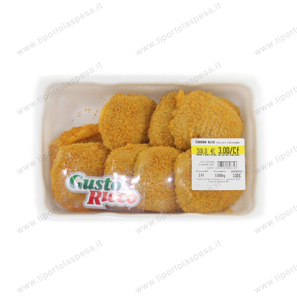 Cordon Bleu pollo con pollo e tacchino Martini  gr.880