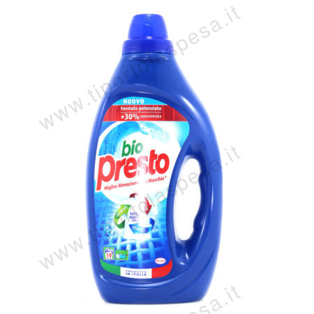 Detersivo liquido Bio Presto 19 lavaggi ml.950
