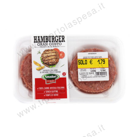 Hamburger ricetta classica tacchino e pollo 204g Amadori - D'Ambros  Ipermercato