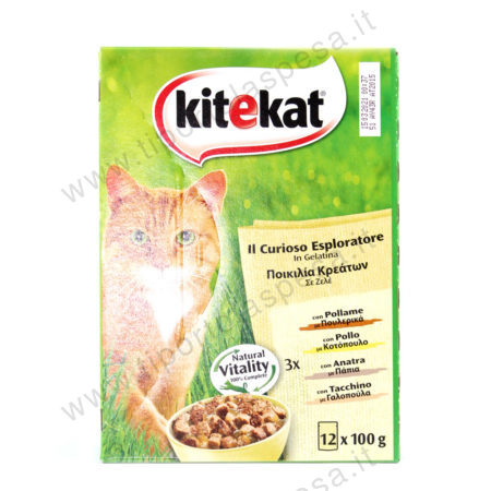 Bocconcini Kitekat gatto il curioso Esploratore vari gusti gr.100 x 12