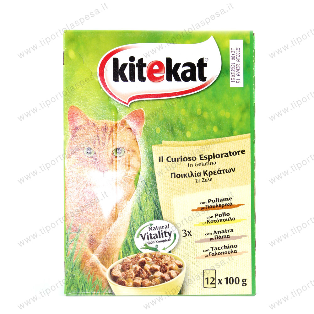 Bocconcini Kitekat gatto il curioso Esploratore vari gusti gr.100 x 12
