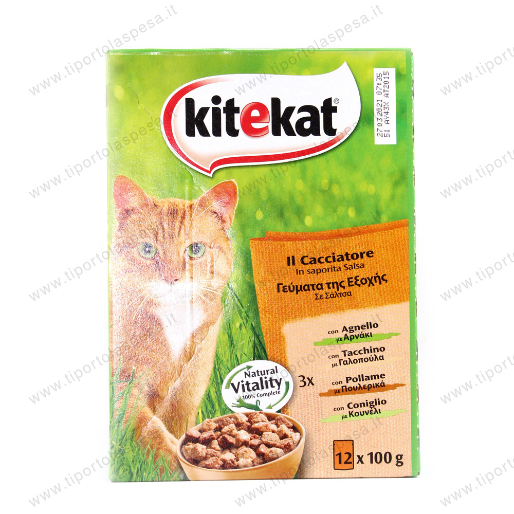 Bocconcini Kitekat gatto il Cacciatore vari gusti gr.100 x 12
