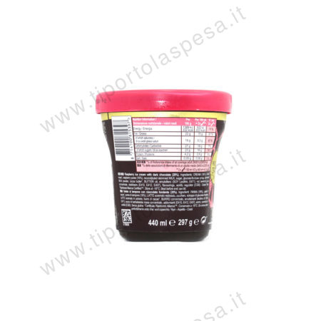 Vaschetta gelato Magnum raspberry al lampone e cioccolato fondente gr.297 - immagine 2