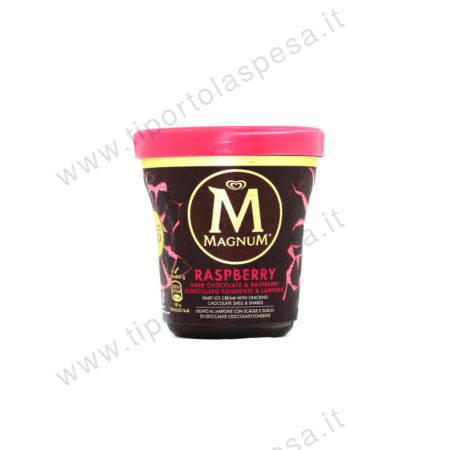 Vaschetta gelato Magnum raspberry al lampone e cioccolato fondente gr.297