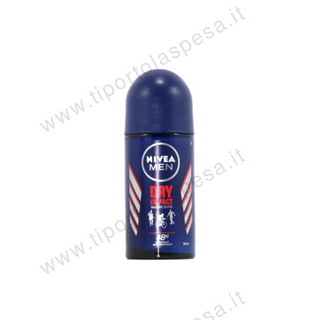 Deodorante roll on for men dry impact plus Nivea ml.50