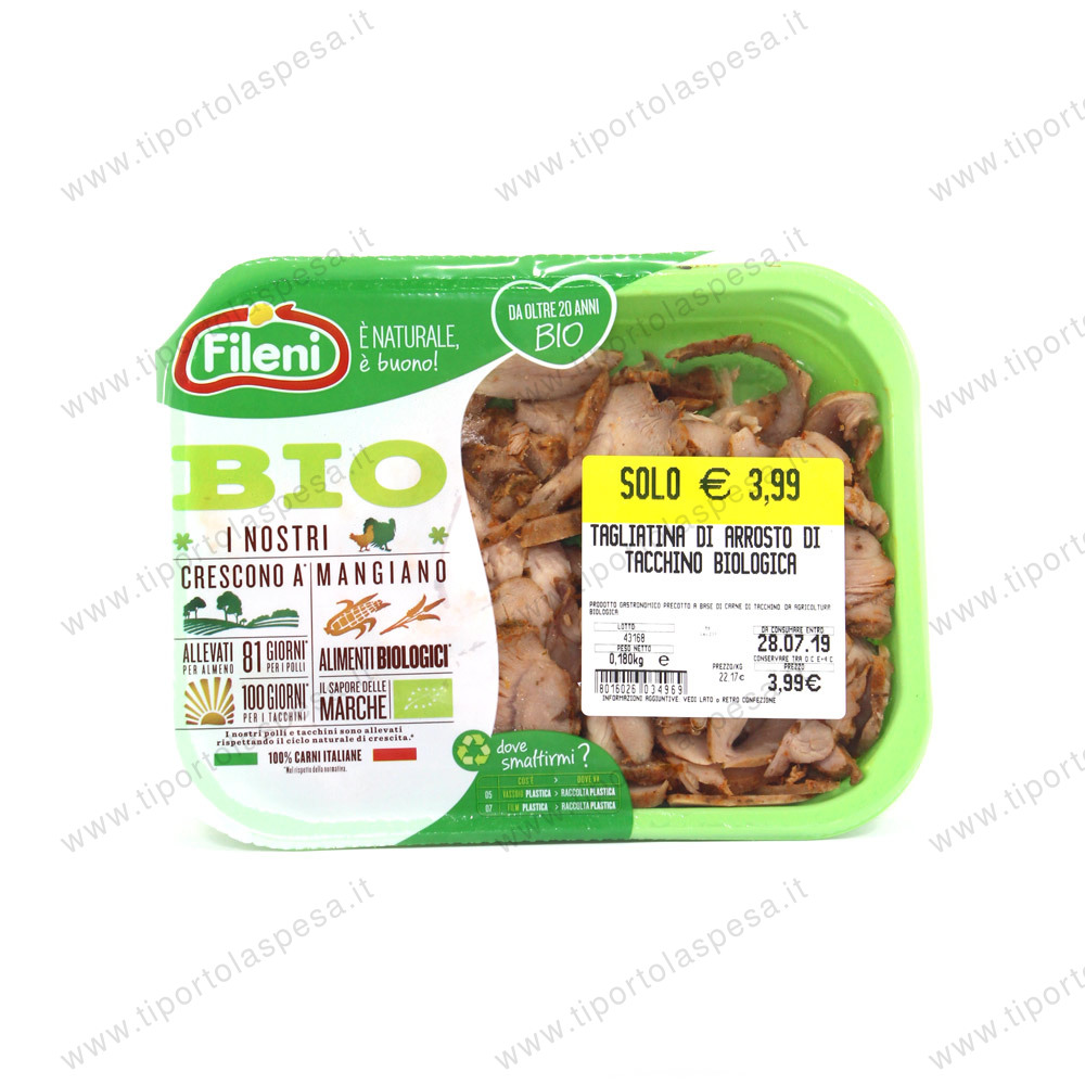 Tagliatina di arrosto di tacchino BIO gr.180