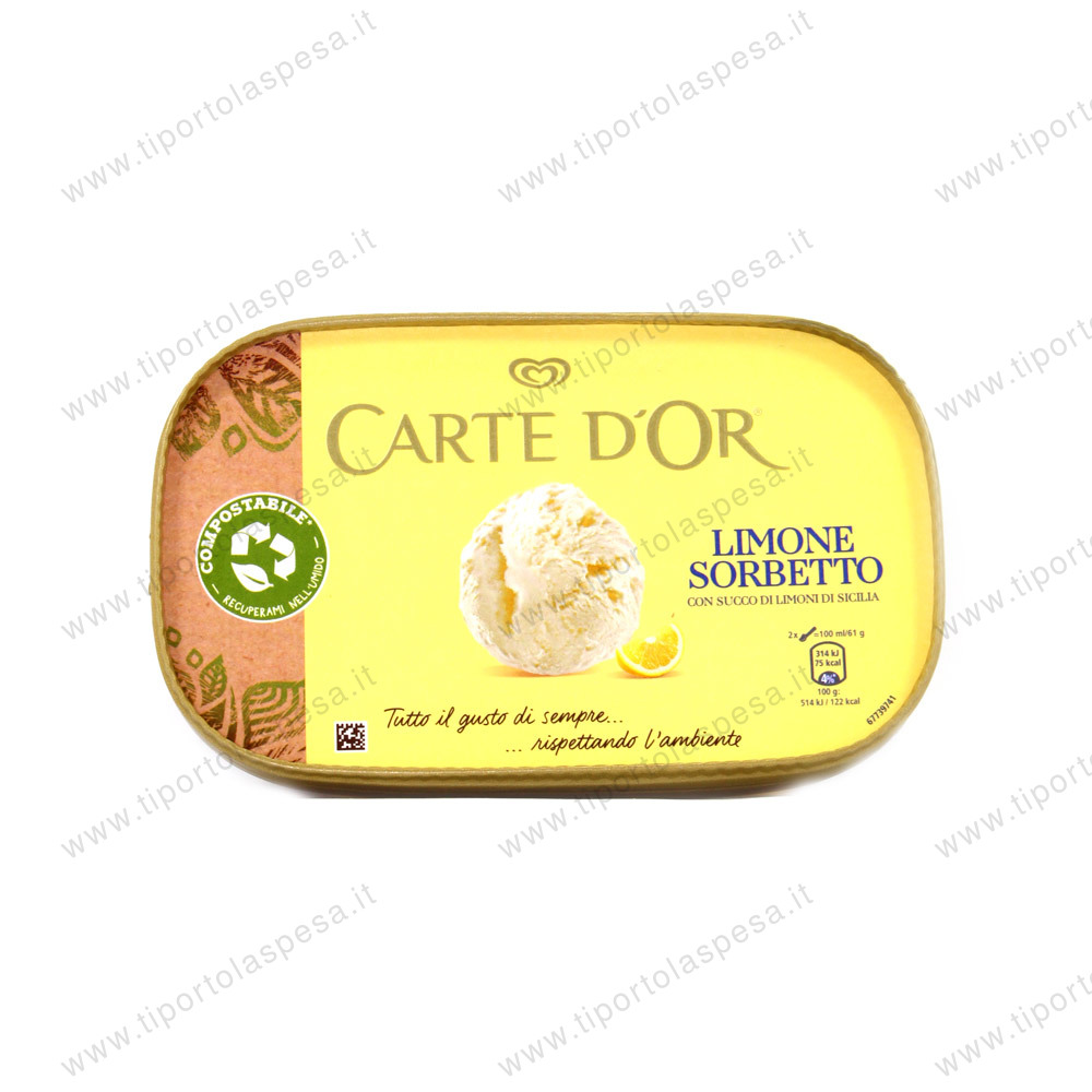 Vaschetta gelato Carte d'Or limone sorbetto gr.380