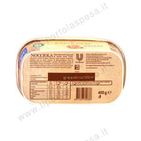 Vaschetta gelato Carte d'Or nocciola gr.400 - immagine 3