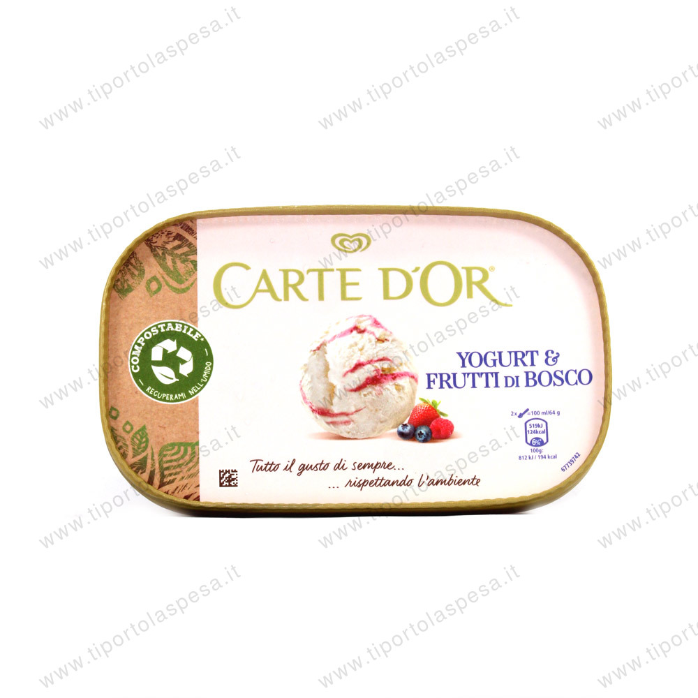 Vaschetta gelato Carte d'Or yogurt e frutti di bosco gr.400