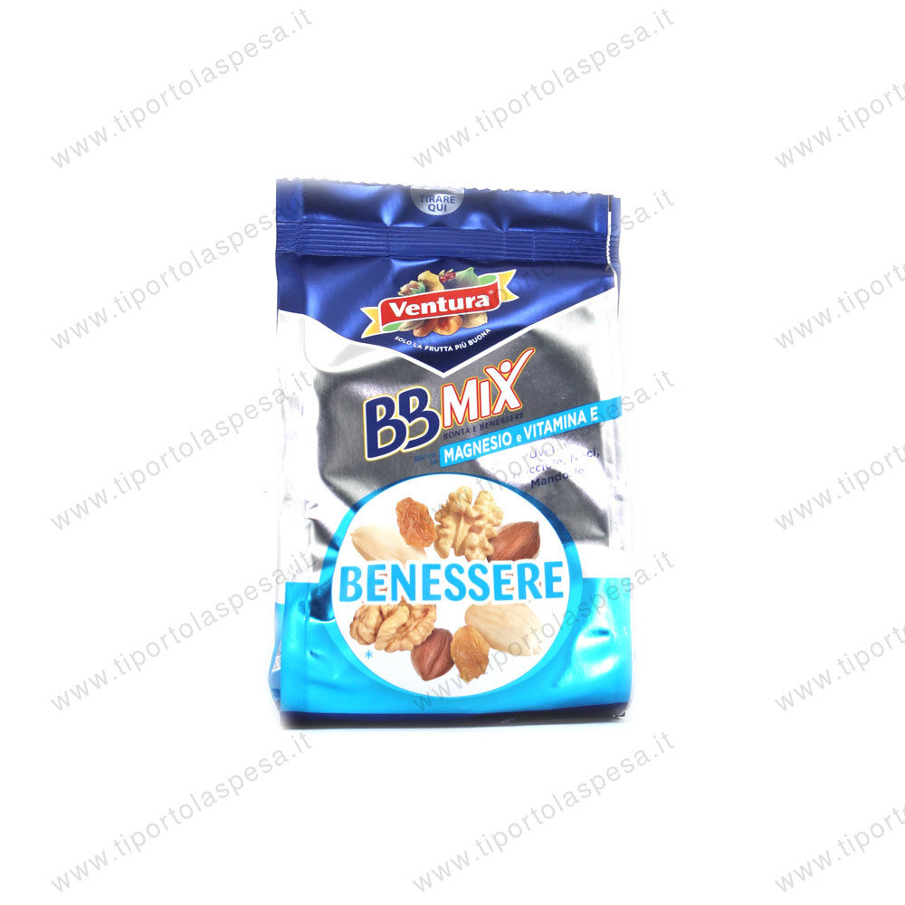 Mix di mandorle, noci, nocciola e uvette BB mix benessere Ventura gr.150